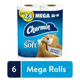 Charmin Ultra Soft Toilet Paper, 6 Mega Rolls