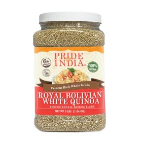 Pride Of India - Natural White Royal Quinoa - 100% Bolivian Superior Grade Protein Rich Whole Grain (size: 3 LB)