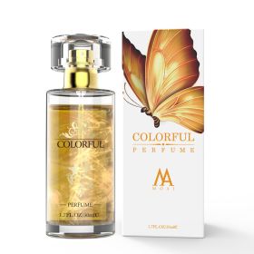 Pheromone Quicksand Gold Dust Women's Perfume Butterfly Scent, Men's Women's Warm Unisex Perfume Eau de Toilette Stay (Specification: 50ml, Scent: Men's Perfume)