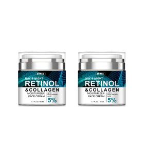 Advanced Retinol Collagen Cream For Face With 5 Hyaluronic Acid Anti-Aging Cream Anti Wrinkle Reduce Fine Lines Lifting And Firming Cream 24-Hour Faci (Number: Two)